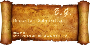Breszler Gabriella névjegykártya